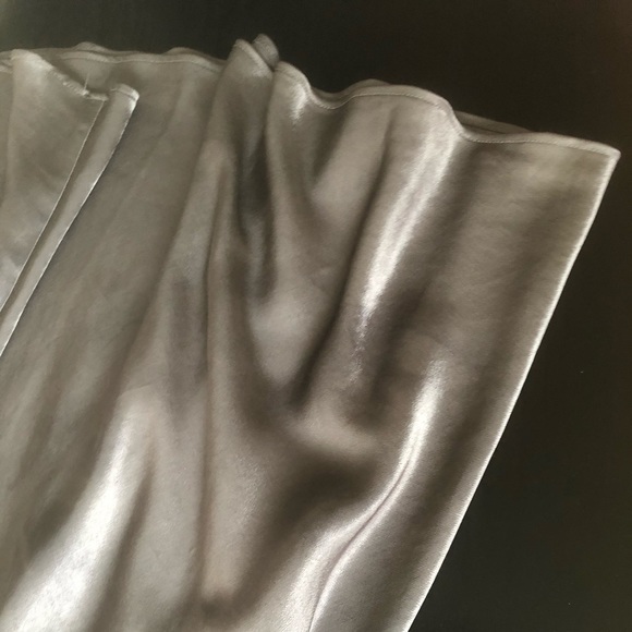 Zara "Tie Dye" Satin Maxi Dress, Gray / Silver, M - Picture 9 of 12